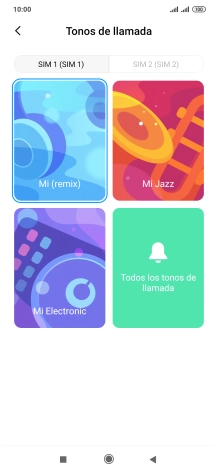 Pulsa la tarjeta SIM deseada.