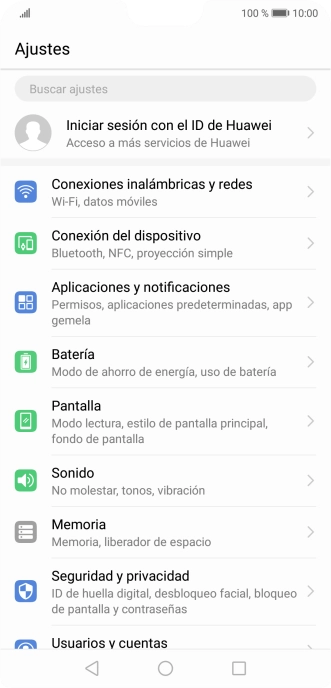 Pulsa Conexiones inalámbricas y redes.