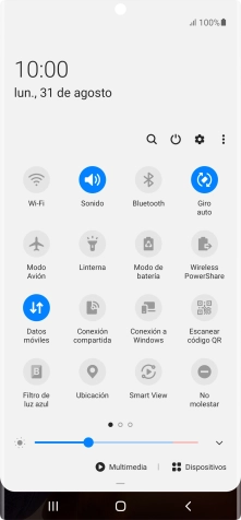 Pulsa el icono de ajustes.