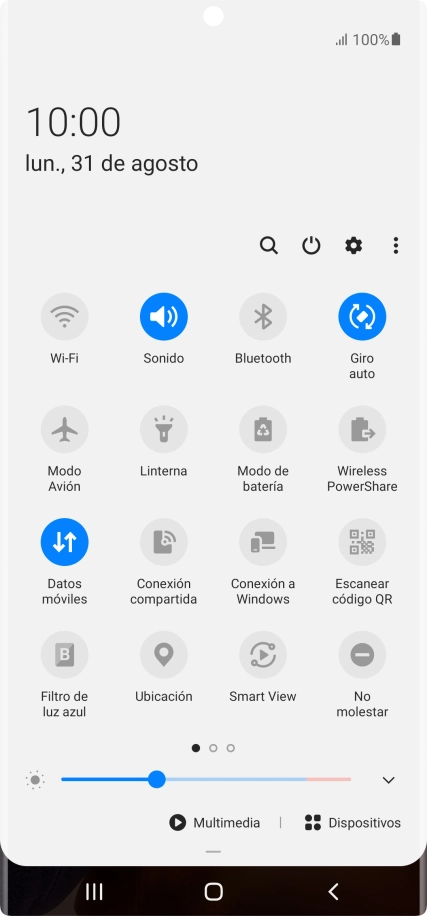 Pulsa el icono de ajustes.