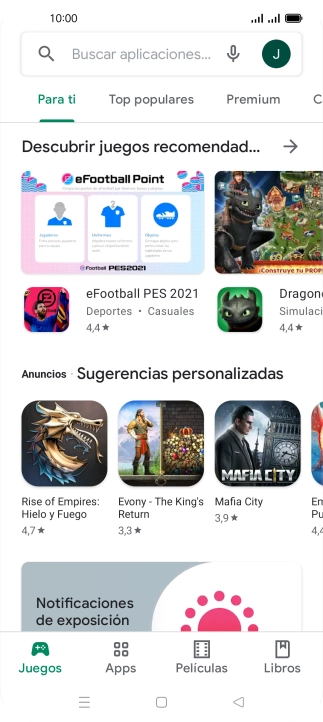 Pulsa el icono de perfil.