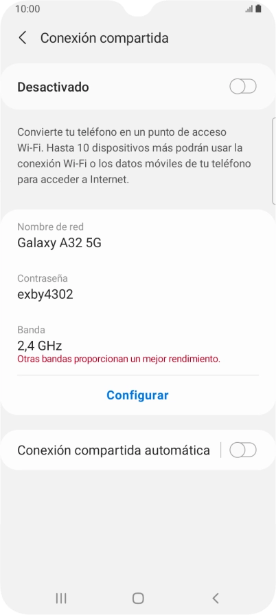 Pulsa Configurar.