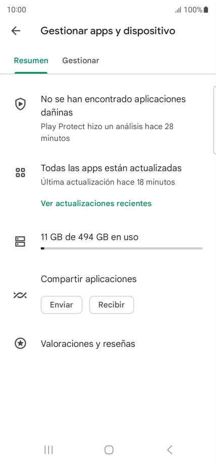 Pulsa Gestionar.