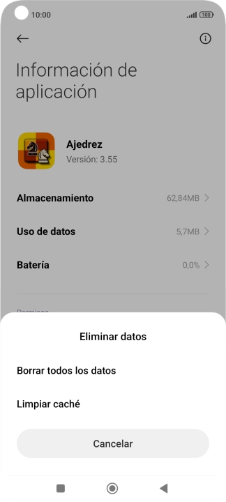 Pulsa Limpiar caché.
