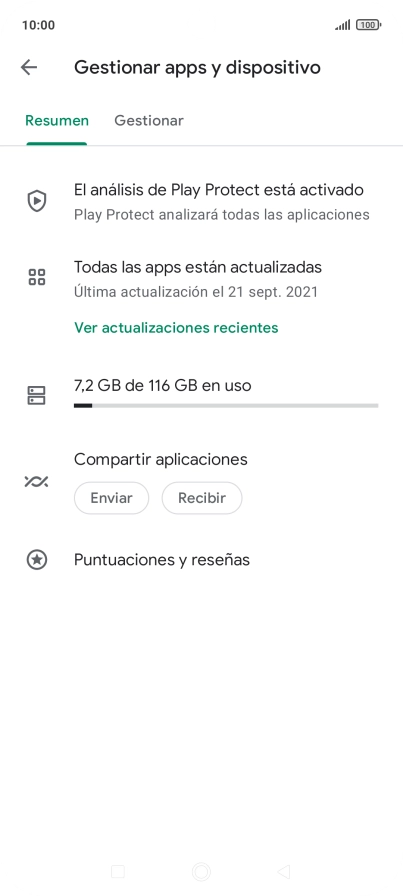 Pulsa Gestionar.