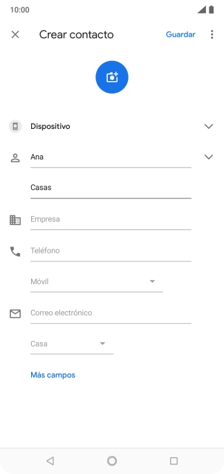Pulsa Teléfono e introduce el número de teléfono deseado.