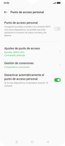 Pulsa Ajustes de punto de acceso.