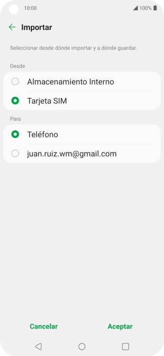 Pulsa Teléfono.