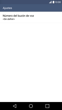 Pulsa Número del buzón de voz.