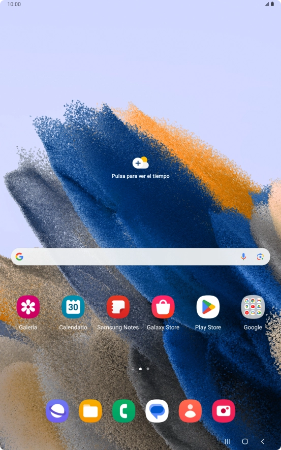 Desliza dos dedos hacia abajo desde la parte superior de la pantalla.