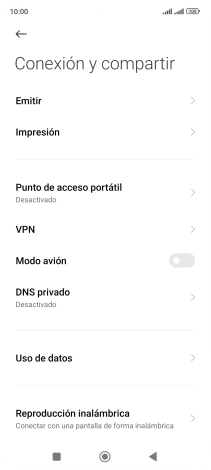 Pulsa Punto de acceso portátil.