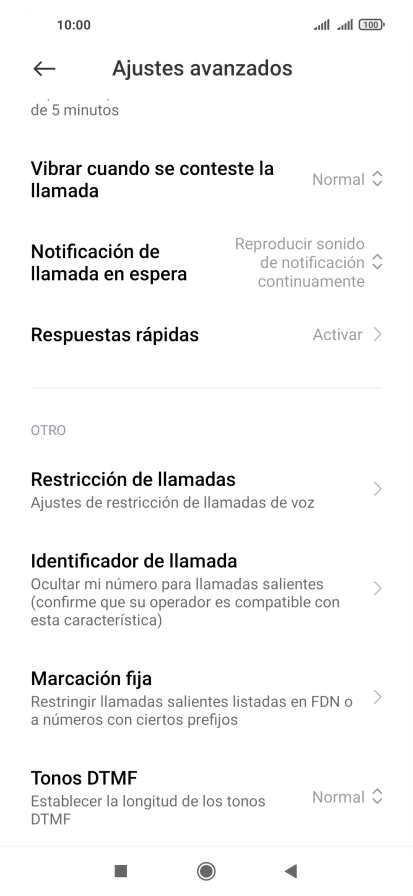 Pulsa Marcación fija.