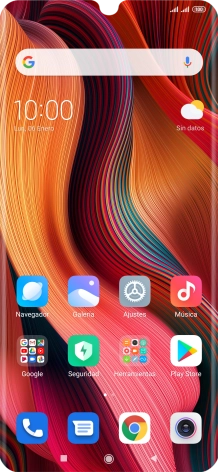 Desliza dos dedos hacia abajo desde la parte superior de la pantalla.