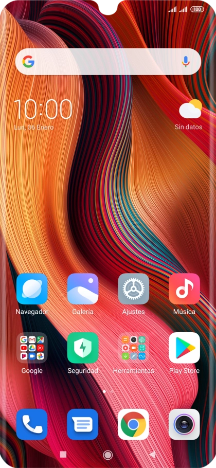 Desliza dos dedos hacia abajo desde la parte superior de la pantalla.