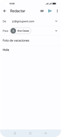 Pulsa el icono de anexos.
