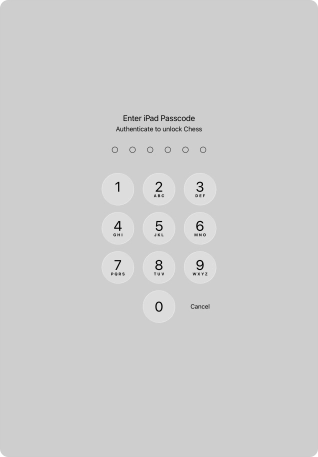 Use the lock code you created. The app is now no longer locked.