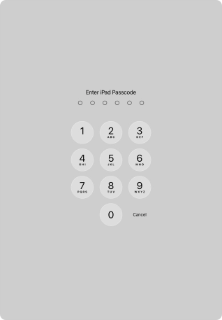 Use the lock code you created. The app is now locked.