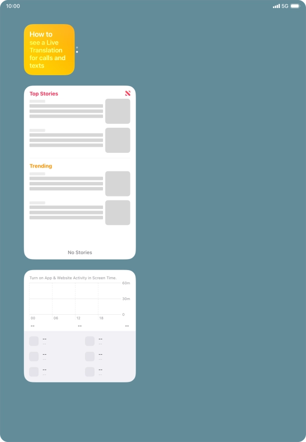 Press and hold the required Widget Stack. Press and hold the required Widget Stack.