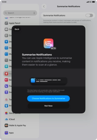 If you turn on the function, follow the instructions on the screen to select more settings.
