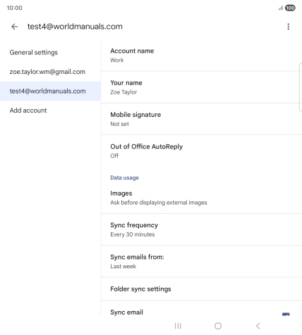 Press Account name and key in the required name.