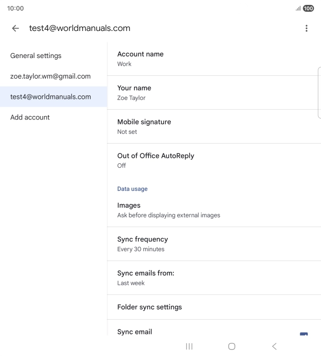 Press Account name and key in the required name.