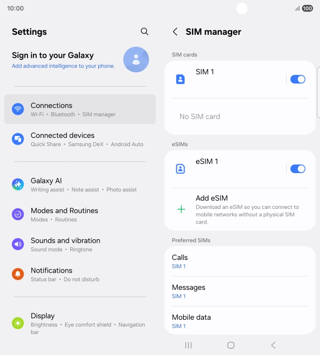 Press the required price plan.