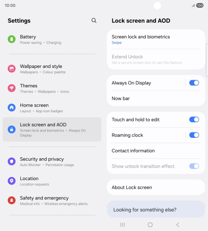 Press Screen lock and biometrics.