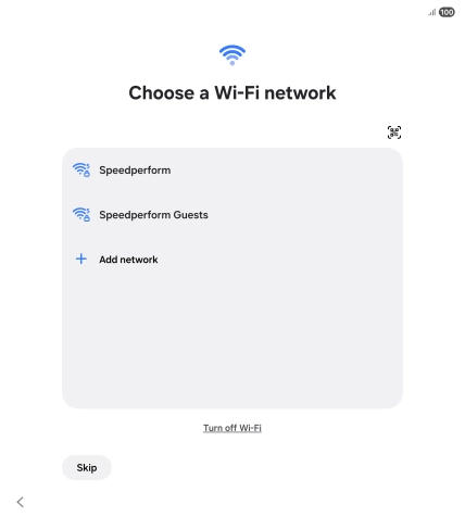 Press the required Wi-Fi network.