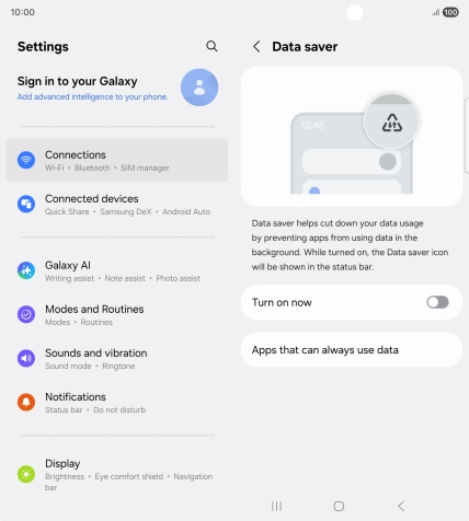 Press the indicator next to 
