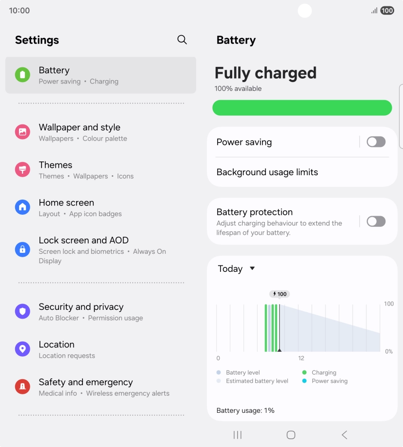 Press Battery protection.
