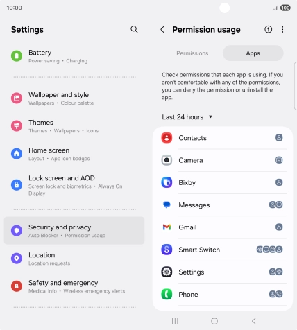Press the drop down list.