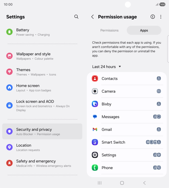 Press the drop down list.