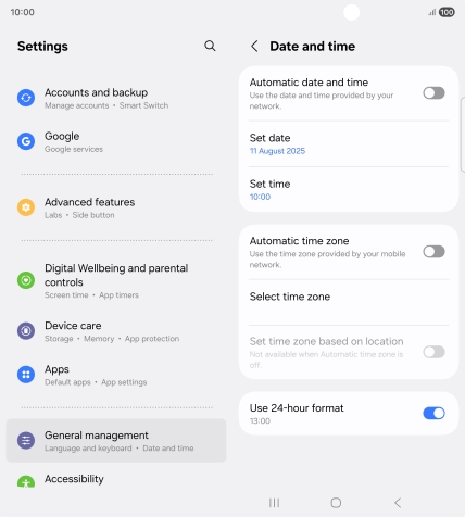 Press the indicator next to 