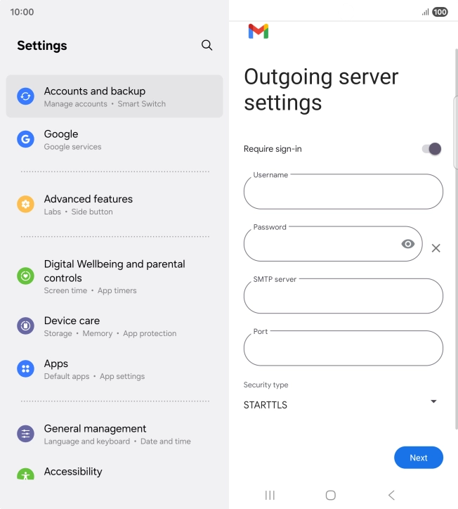 Press the indicator next to 
