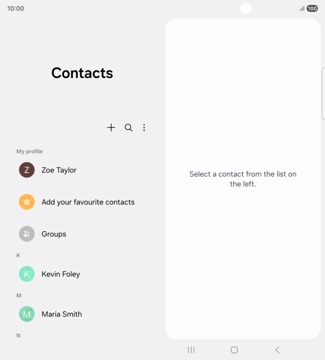 Press the menu icon.