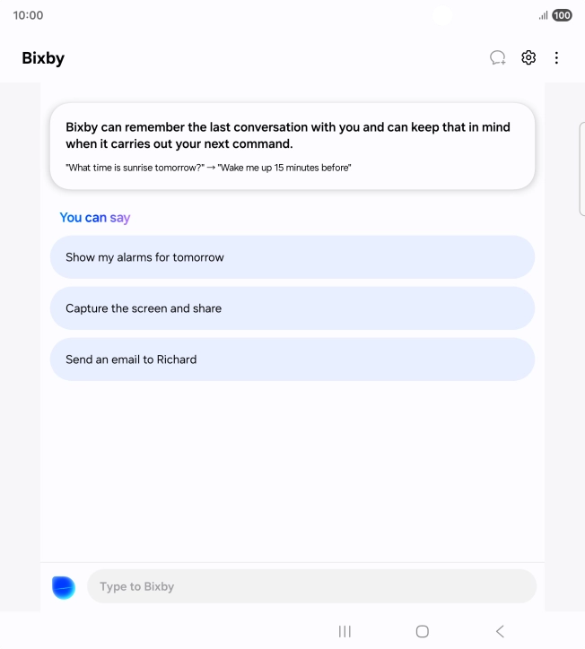 Press the Bixby icon.