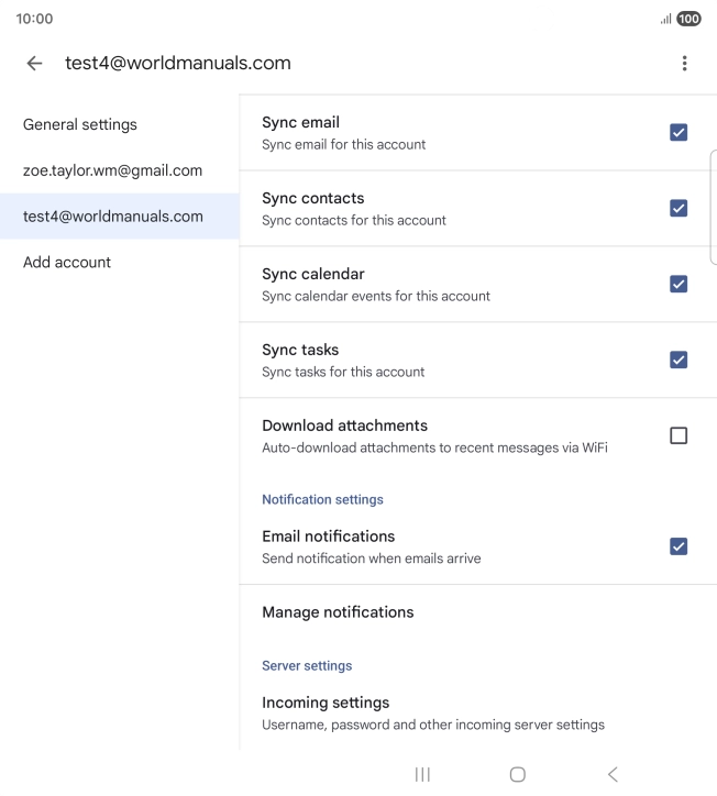 Press the field next to 
