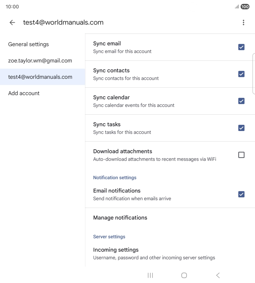 Press the field next to 