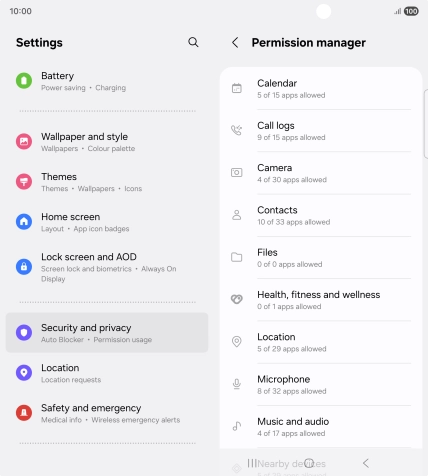 Press the required phone function.