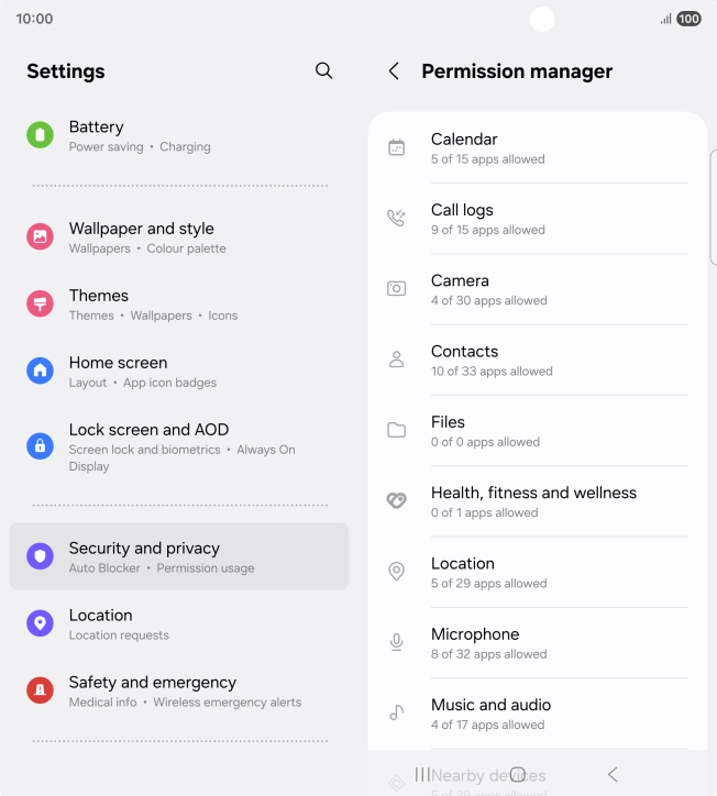 Press the required phone function.