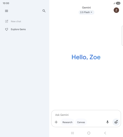Press the profile icon.