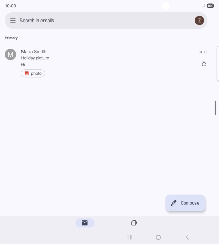 Press the menu icon.