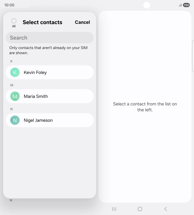 Press the field above 
