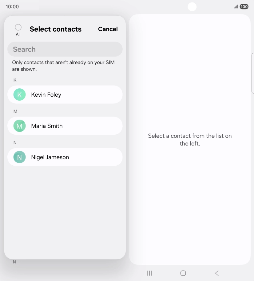 Press the field above 