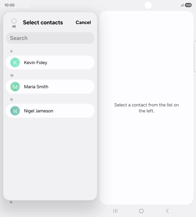 Press the field above 