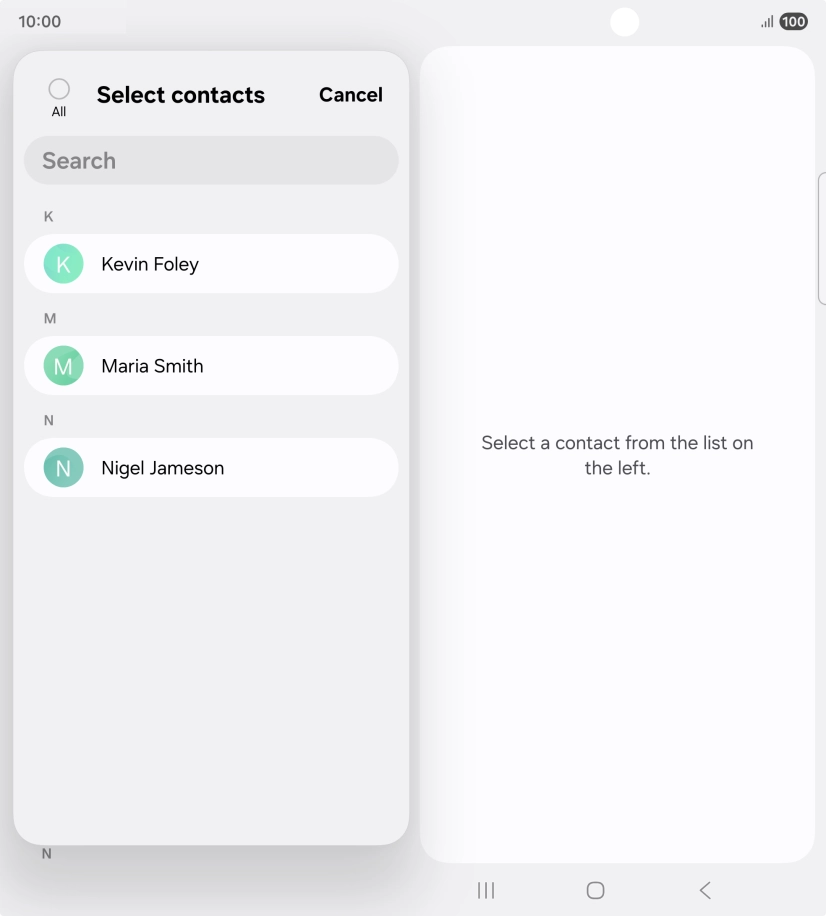 Press the field above 