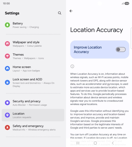 If you press the indicator next to 