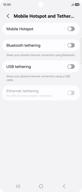 Press Mobile Hotspot.