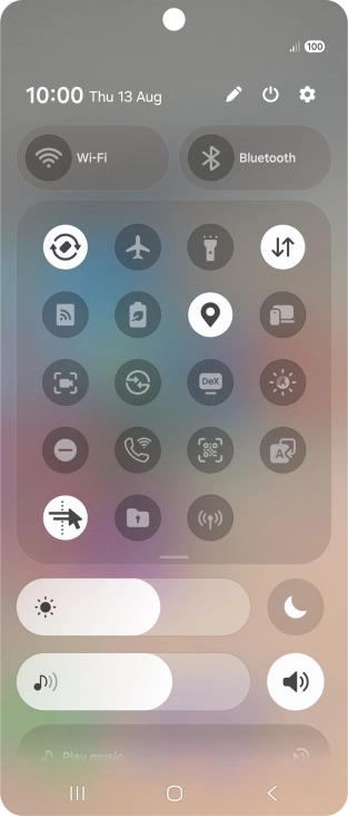 Press the settings icon.