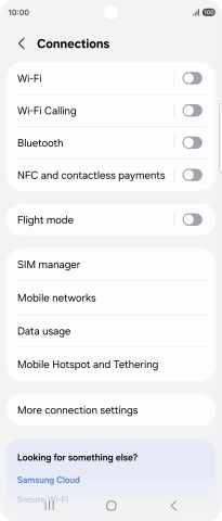 Press Mobile networks.